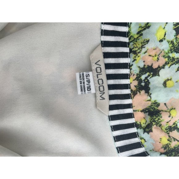 Volcom Floral Dress Sleeveless Fit Flare‎ Short Skater Collared Size S - Picture 12 of 13